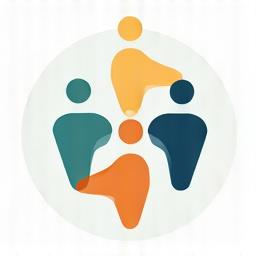 Abstract graphic representing people and collaboration.